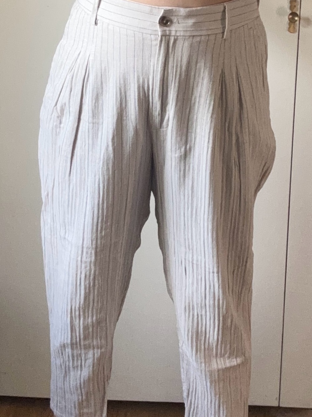 Banana Republic Linen Pinstripe Pant
